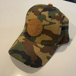 Toronto Blue Jays | Dad Hat Baseball Cap | Leather Accents  | Camouflage
